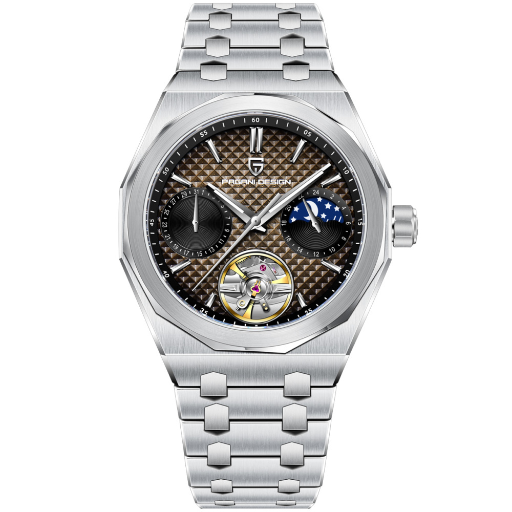 PAGANI DESIGN PD-YS036 New Automatic Men's Watch Stainless Steel Waterproof Mechanical Wrist Watch for Men