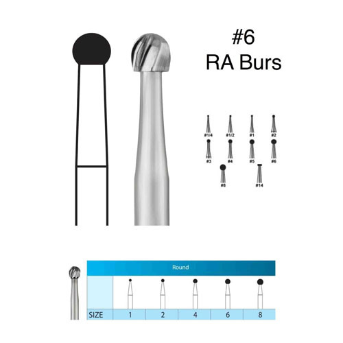 Dental RA Round Carbide Burs for Slow Speed Latch Type