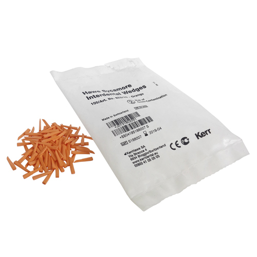 Dental Kerr Hawe Sycamore Interdental Wedges Orange Refill Pack Matrix Systems