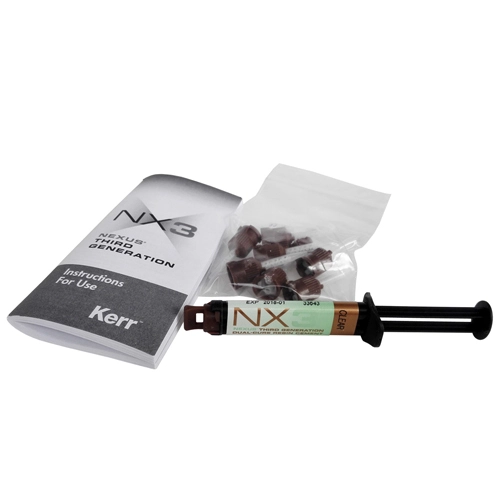 KERR NX3 Dual Cure Dental Ashesive Resin Cement Clear Syringe 1 X 5g REF 33643