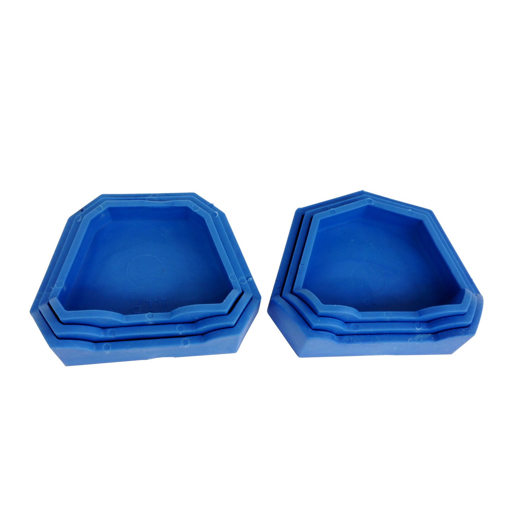 6pcs/Set Dental Lab Model Base Former Molds for Tray Loading with Notches
