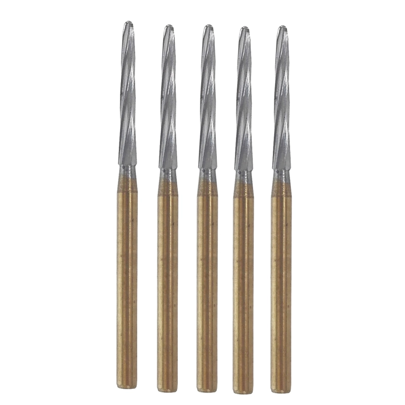 Dental Zekrya Surgical Carbide Burs Bone Cutters 28mm Tungsten/Gold-Plated