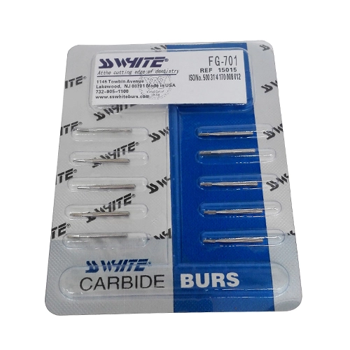 Dental Carbide Burs FG700/FG701/FG702 SS White 10Pcs/Pack