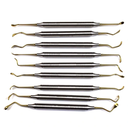 Sinus Lift Elevator Dental Implant Surgical Orthodontic Light Weight 9 Pcs /Set Gold-Plated