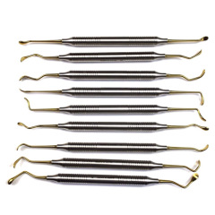 Sinus Lift Elevator Dental Implant Surgical Orthodontic Light Weight 9 Pcs /Set Gold-Plated