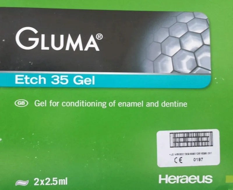 Dental GLUMA Etch 35 Gel 2X2.5ml Syringe Heraeus KULZER ETCHANT