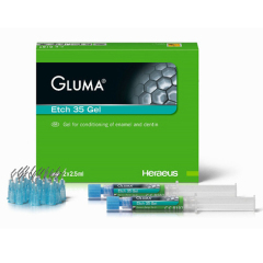 Dental GLUMA Etch 35 Gel 2X2.5ml Syringe Heraeus KULZER ETCHANT