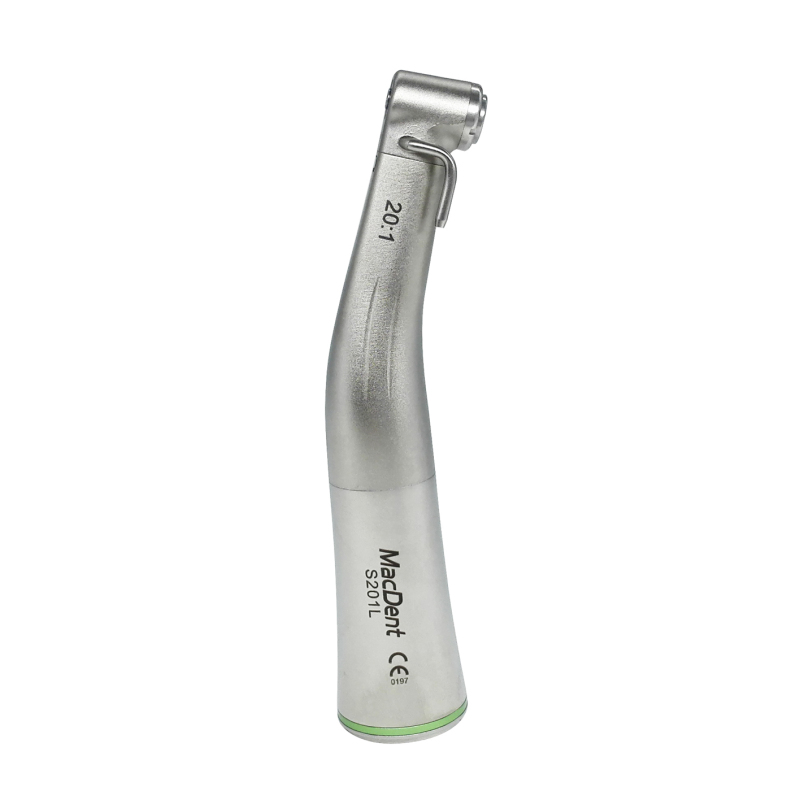 MacDent S201L Contra Angle Fiber Optic LED Implant 20:1 Handpiece