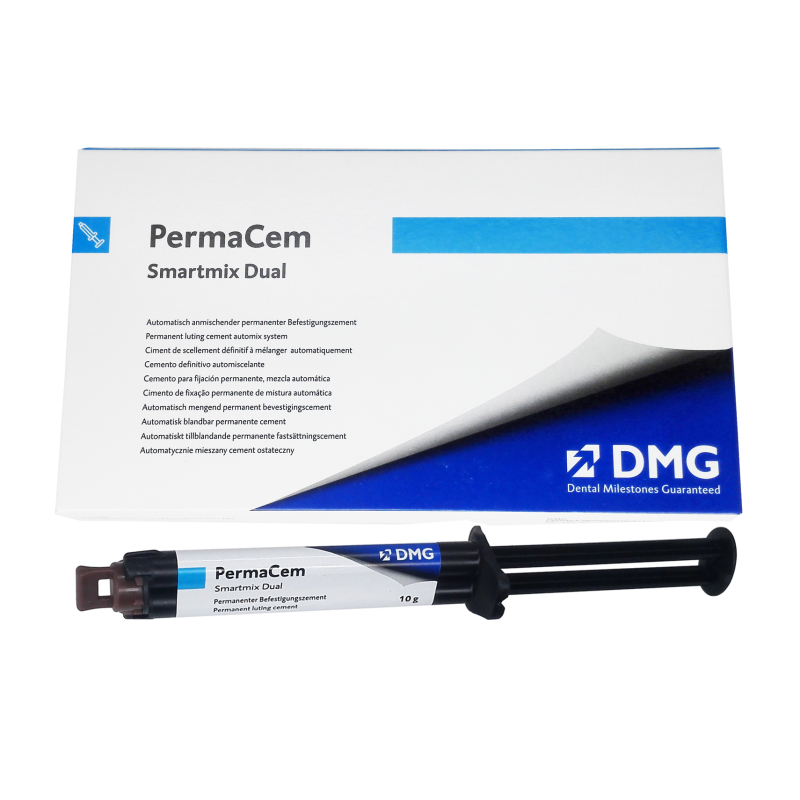 DENTAL DMG PermaCem Smartmix Dual Light-Curable 2-10gm Syringes &amp; 20 Tips