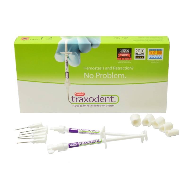 Premier Traxodent Hemostat Dental Gingival Retraction 2 Syringe Kit