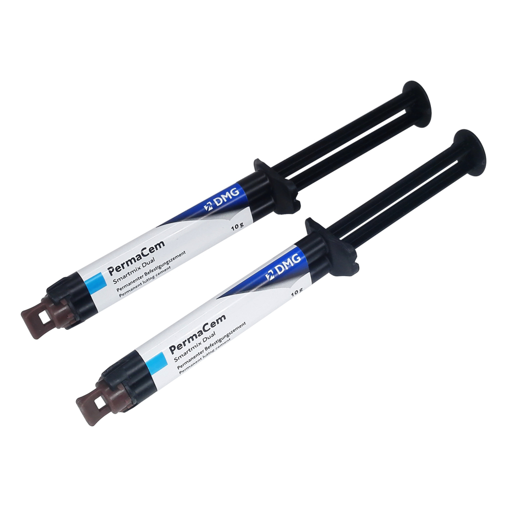 DENTAL DMG PermaCem Smartmix Dual Light-Curable 2-10gm Syringes & 20 Tips