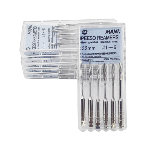 MANI Dental Engine Peeso Reamers Endo Stainless Steel Drill File 32mm #1-6