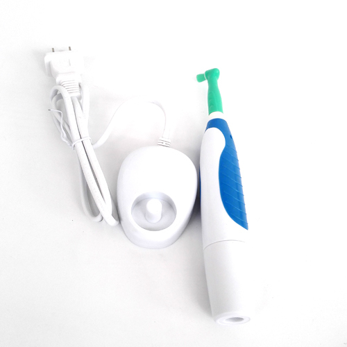 Dental Portable Hygiene Handpiece Cordless Rechargeable Green/Blue + 10 prophy angles