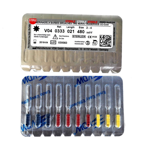 Expired VDW Dental Endo Barbed Broaches Stainless Steel Root Canal Files