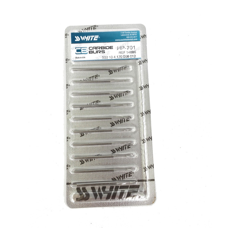 SS WHITE Carbide Surgical Burs HP701 Dental Oral 10Pcs/Pack