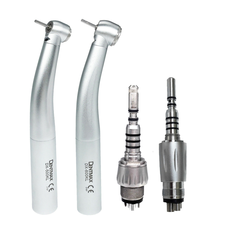 DENTMAX DX-500KL/DX-600KL Dental Fiber Optic LED Quattro Spray high speed Handpiece