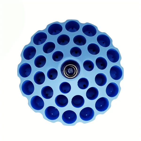 Dental 360 Degree Rotation Polishing Burs Storage Holder 35Holes Blue