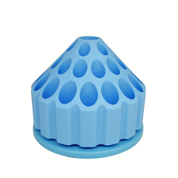 Dental 360 Degree Rotation Polishing Burs Storage Holder 35Holes Blue