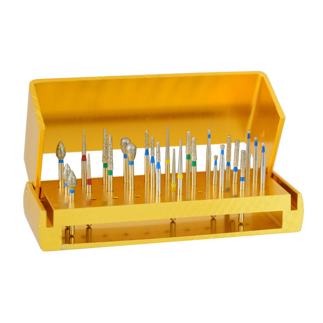 30 Holes Dental High Speed Bur Holder Block Case Autoclave Disinfection Box