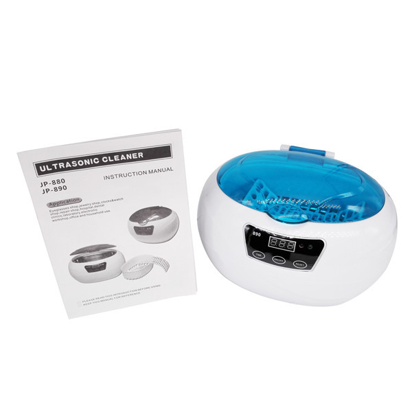 JP-890 Digital Ultrasonic Cleaner Machine Basket Jewelry Watches 600ml