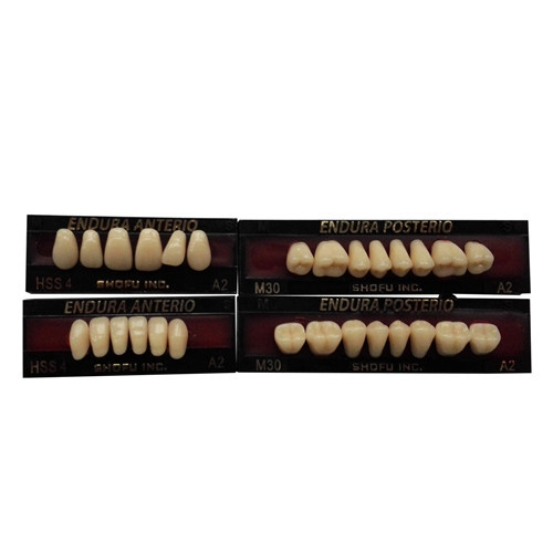 SHOFU ENDURA Full Denture False Tooth Resin Fake Teeth M30 M32 A2 Upper+Lower Kit