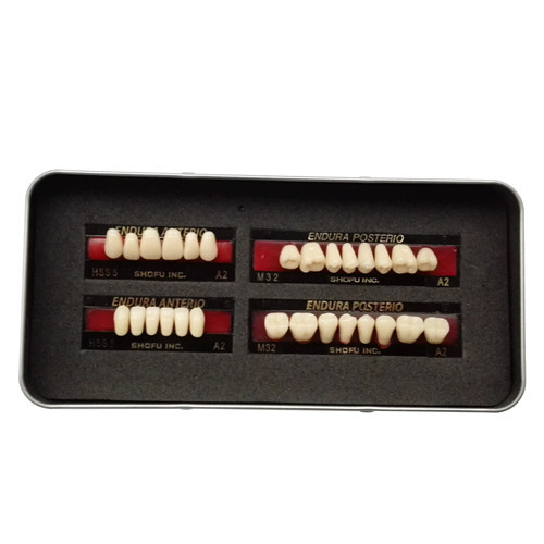 SHOFU ENDURA Full Denture False Tooth Resin Fake Teeth M30 M32 A2 Upper+Lower Kit