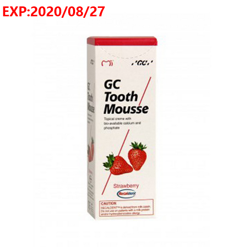 Dental GC Tooth Mousse Strawberry Topical Tooth Cream with Recaldent 40 GM/Tube