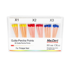 MacDent Dental Obturation Protaper Next Gutta Percha Points Endo Root Canal X1 X2 X3 X1-X3