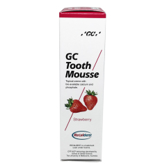 GC TOOTH MOUSSE STRAWBERRY TOPICAL TOOTH CREAM WITH RECALDENT 1 TUBE OF 40 GM