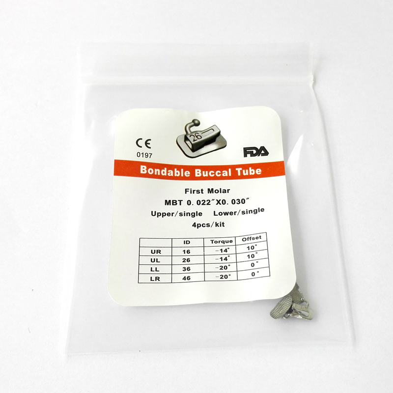 Dental Orthodontic Buccal Tube Non-Convertible 1st/2nd Molar