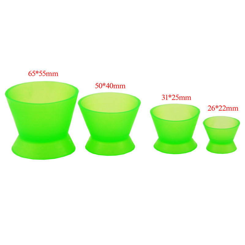 Dental Lab Flexible Rubber Silicone Mixing Impression Bowls Green/Pink