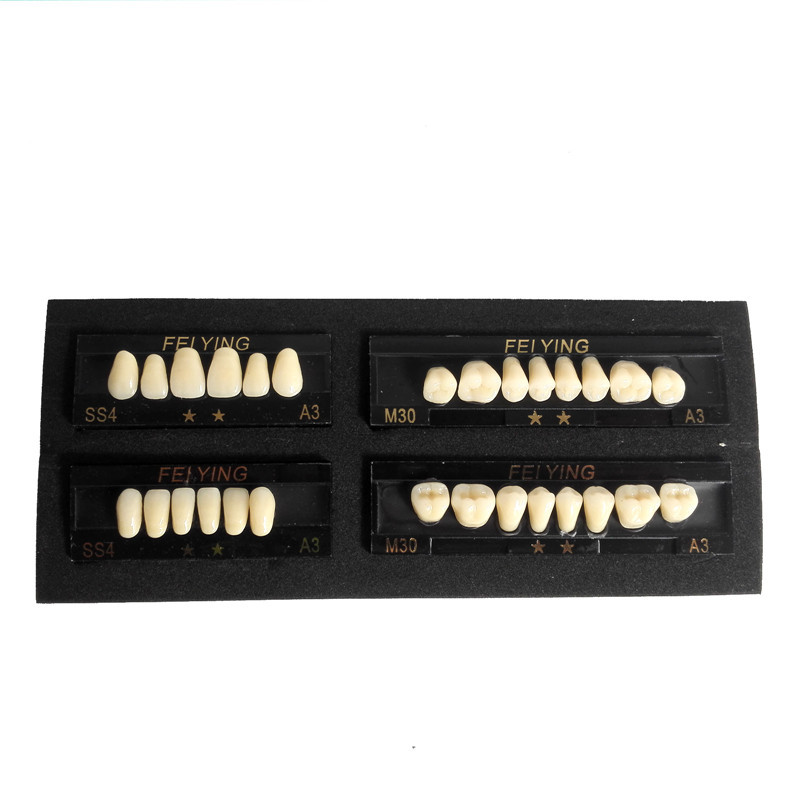 Dental Denture Synthetic Resin Teeth False Teeth Upper / Lower Shade A2/A3