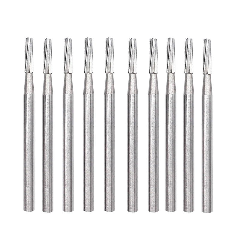 Dental Tungsten Carbide Burs Flat End Taper FG 702L for High Speed Handpiece 10Pcs/Pack