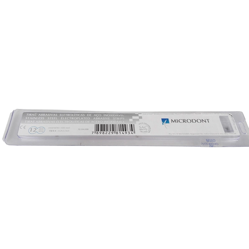 Dental Microdont Stainless Steel Serrated Strips Coarse（Double-side) 150× 4mm