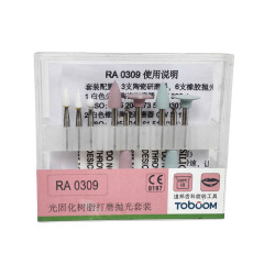 Dental Diamond Burs Cups Composite Polishing Kit RA0309 for Low Speed Handpiece