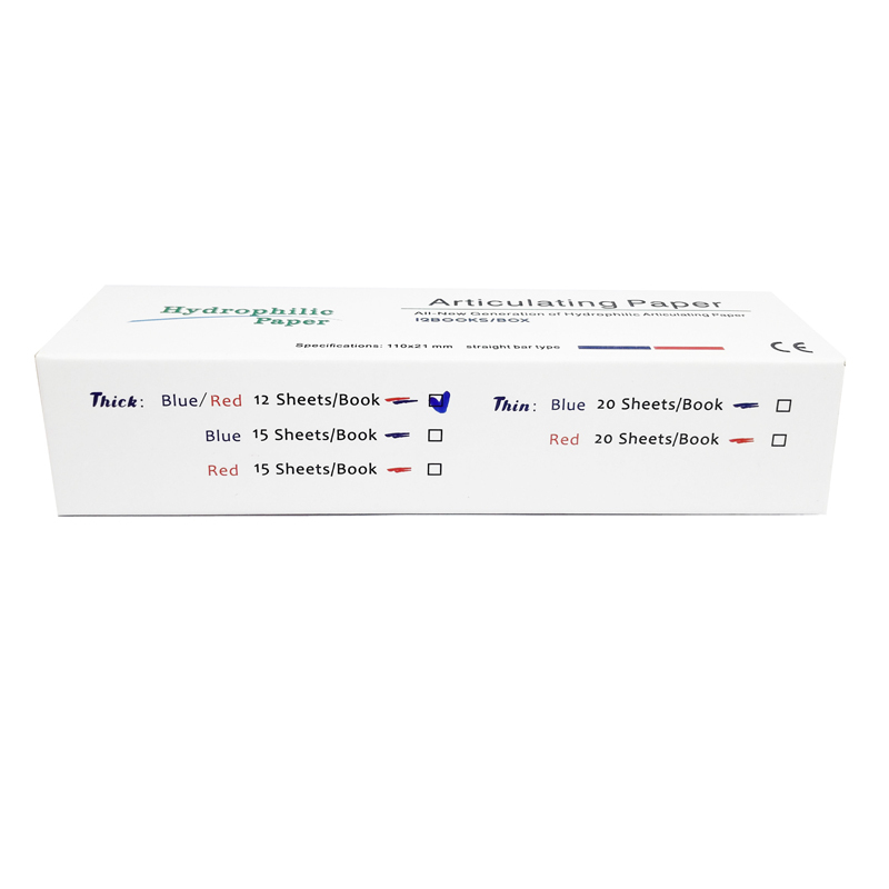 Dental Hydrophilic Paper Articulating paper 12 Books Straight bar type 110*21mm