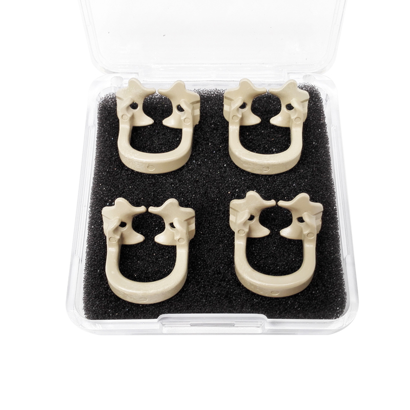 Dental Resin Soft Clamp Universal Rubber Molar / Premolar Teeth Dam Sheet 4Pcs/Box