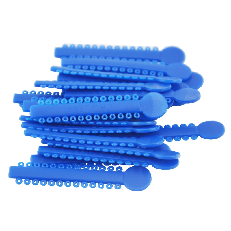 Dental Orthodontic Ligature Ties Braces Elastic Rubber Bands Blue