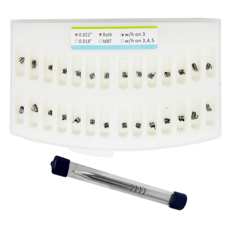 Dental Metal Self-Ligating Bracket Roth 022 345 Hooks+Tool Laser-welding