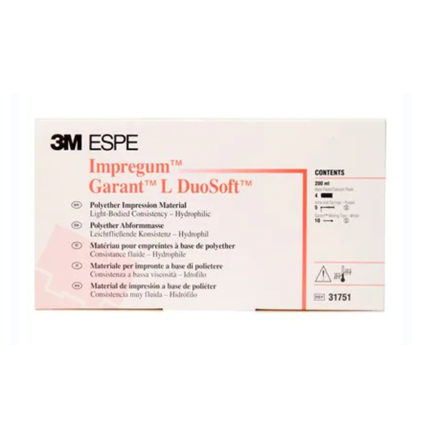 3M ESPE 31751 Impregum Garant L Duosoft Polyether Light Body 50 mL 4/Pk