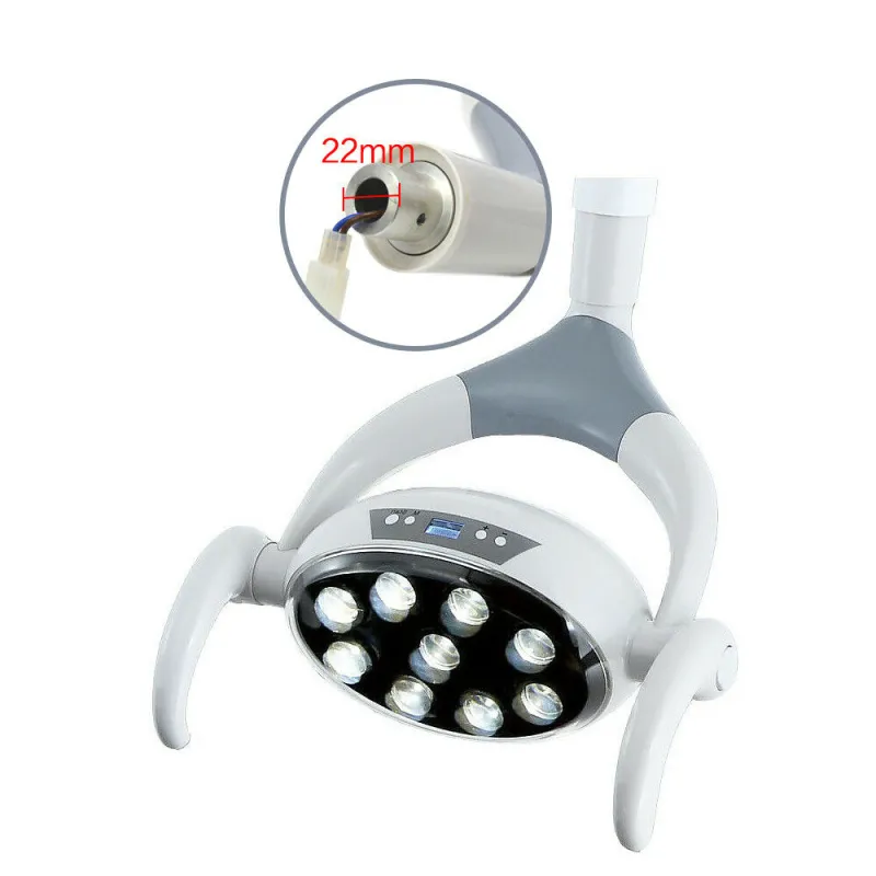 Dental Shadowless Oral Light Lamp with 9 LED Lens φ22mm Connector for Dental Unit Chair