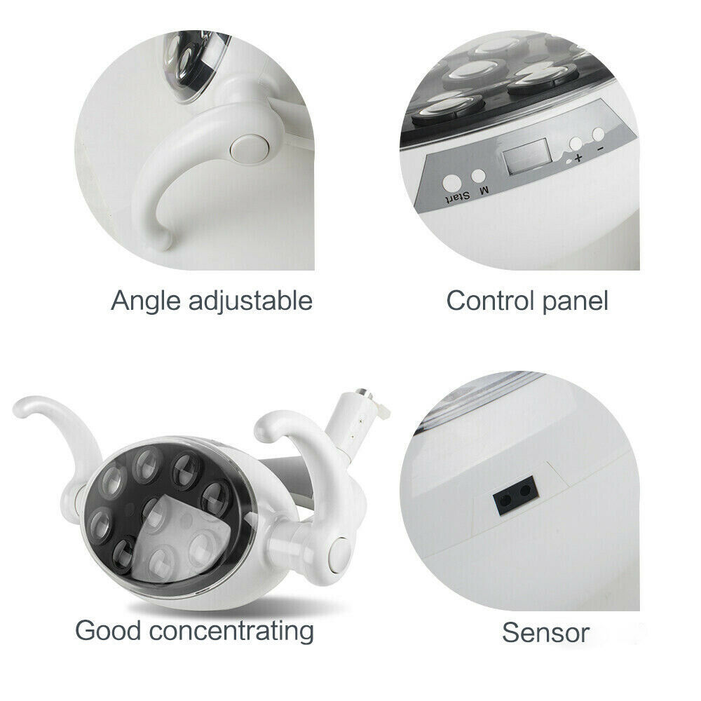Dental Shadowless Oral Light Lamp with 9 LED Lens φ22mm Connector for Dental Unit Chair
