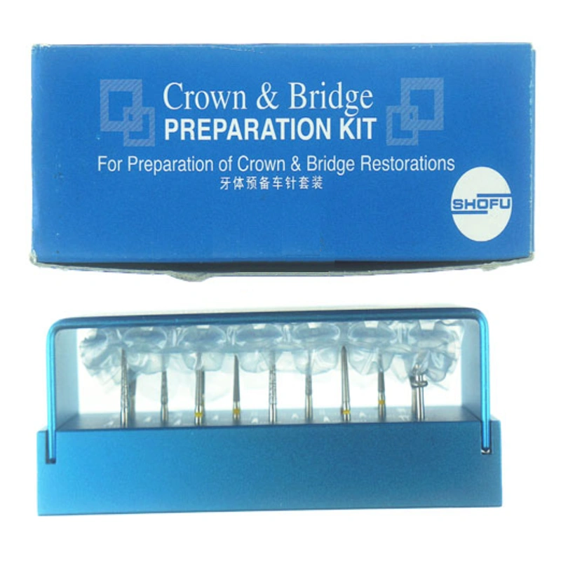 SHOFU Crown & Bridge Preparation Kit of 14 Bur,Polishing & Finishing