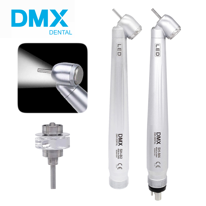 DMX-DENTAL SH B2/M4 Dental E-generator LED 45 Degree Angle Surgical High Speed Air Turbine Handpiece