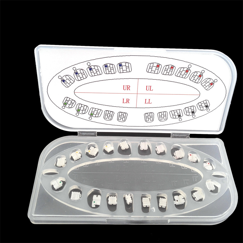 Dental Orthodontic Ceramic Bracket MBT Slot 022 3 Hooks