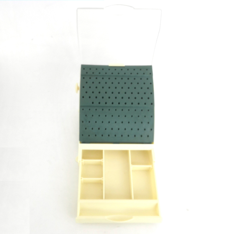 142 Holes Dental Burs Block Holder Station Sterilizer Case Disinfection Box