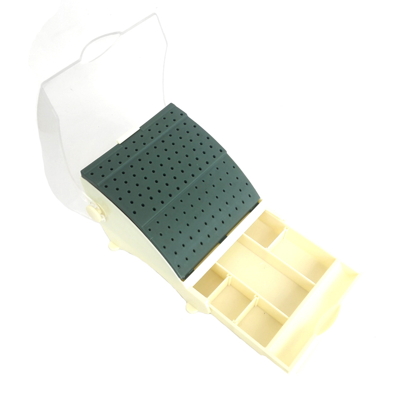 142 Holes Dental Burs Block Holder Station Sterilizer Case Disinfection Box