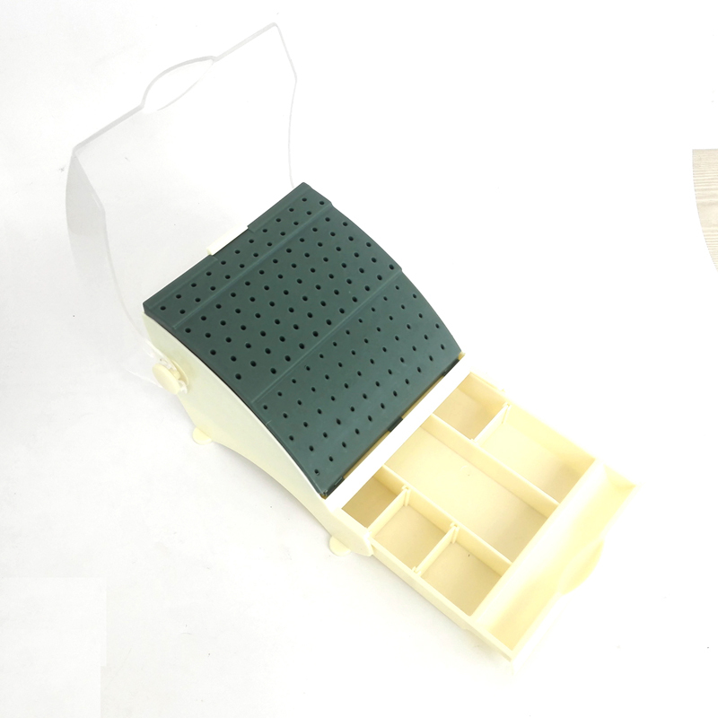 142 Holes Dental Burs Block Holder Station Sterilizer Case Disinfection Box
