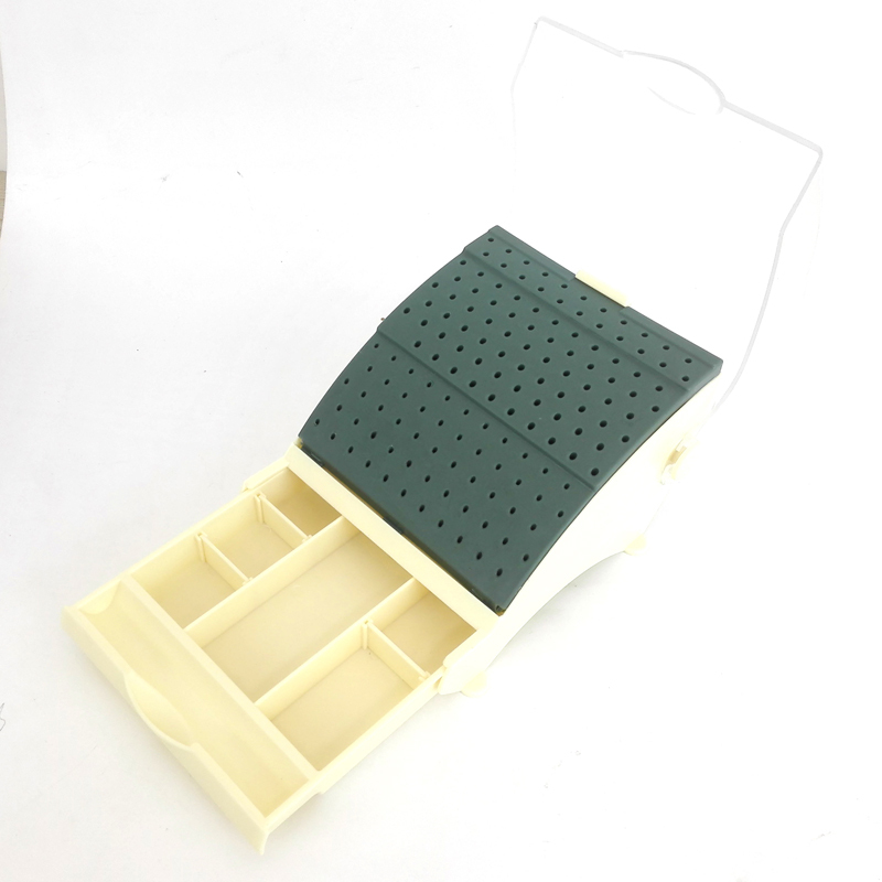 142 Holes Dental Burs Block Holder Station Sterilizer Case Disinfection Box