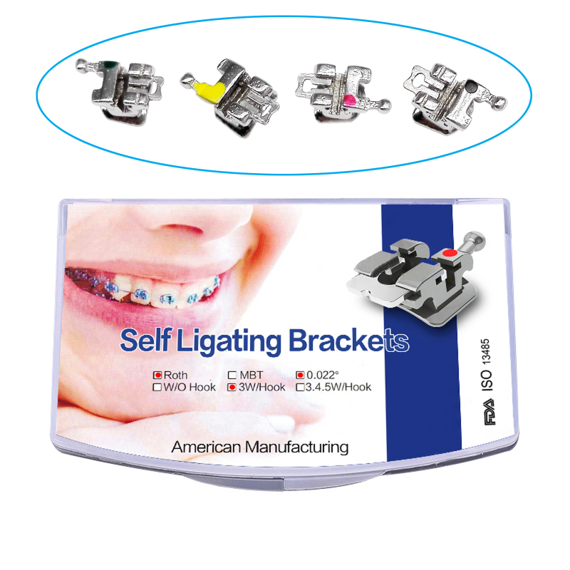 PROB Dental Orthodontic Self-ligating Brackets 5-5 Roth/MBT 0.022 3H/345H